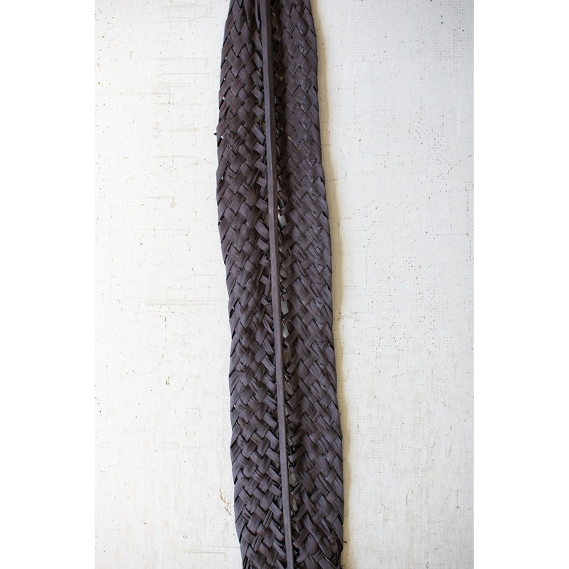 Feuille de Kejur tissée noire - 48 po de hauteur botanique décorative, ensemble de 12, Noir