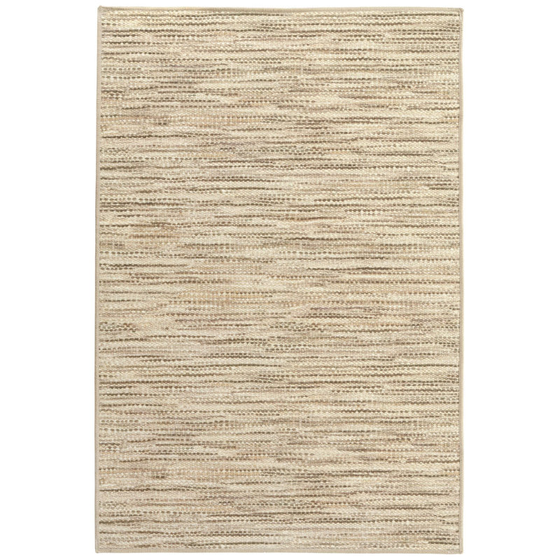 Clay Natural Machine Washable Rug, Rectangle 3' x 5'