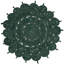Tapis ovale en jute tissé à la machine de couleur vert chasseur-1151910649