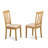 3 Piece Kitchen Table Set for Small Spaces Contains a Round Dining Room Table with Dropleaf and 2 Linen Fabric Upholstered Chairs, 42x42 Inch, Oak-1706575856-1633045762