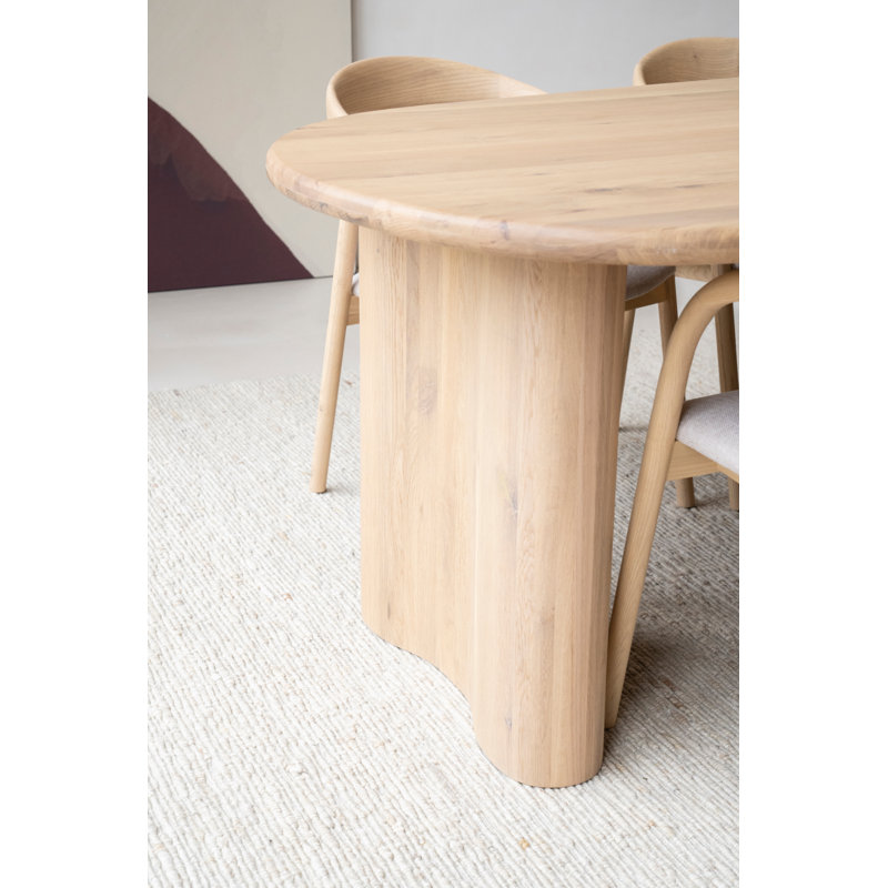 Table de salle à manger ovale L 43 po, Naturel, H 30 po x L 43 po x l 98 po