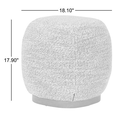 18.1" Wide Round Pouf Ottoman
