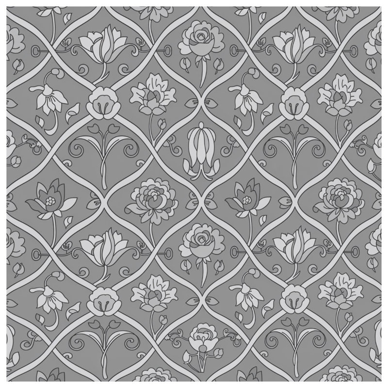Floral Damask Pattern Blankets, 50in W x 60in H