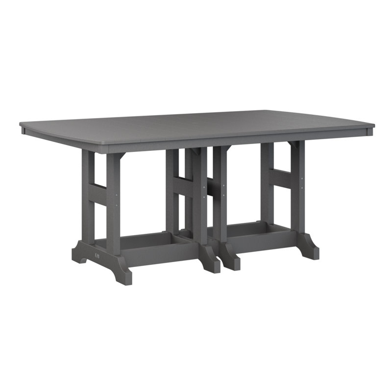 Table de salle à manger rectangulaire Berlin Garden, Gris fumée, H 30,87 po x l 72 po x P 44 po