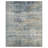 Abstract Modern Machine Washable Gray / Blue Indoor Area Rug with Non-Slip Backing-1020463977