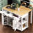 Versatile 47-Inch Kitchen Island with Extendable Table and Multiple Features