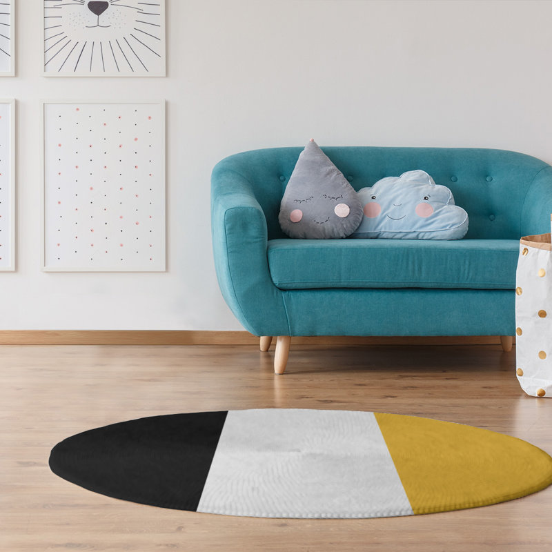 Chenille Indoor Rug, Round 5'