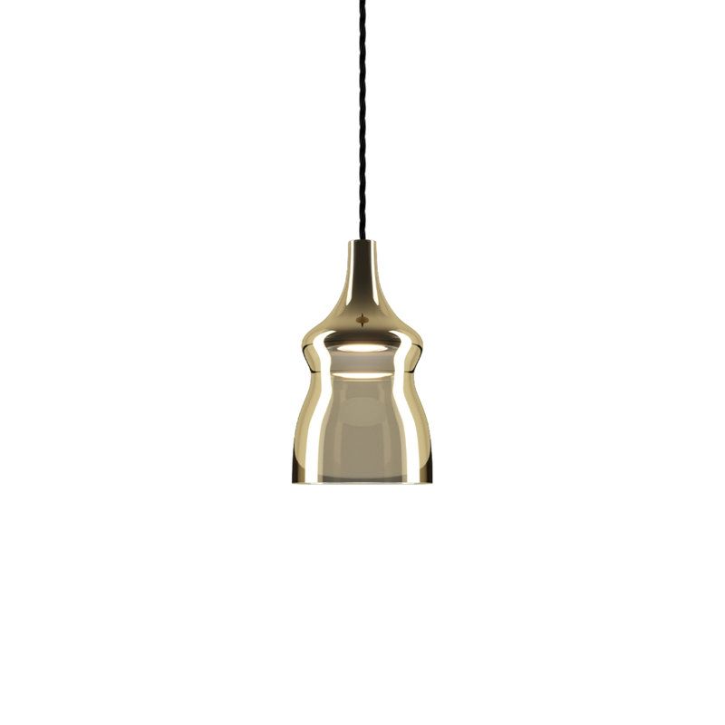 Lodes Nostalgia Suspension Lamp Black Cable Line-V, Gold