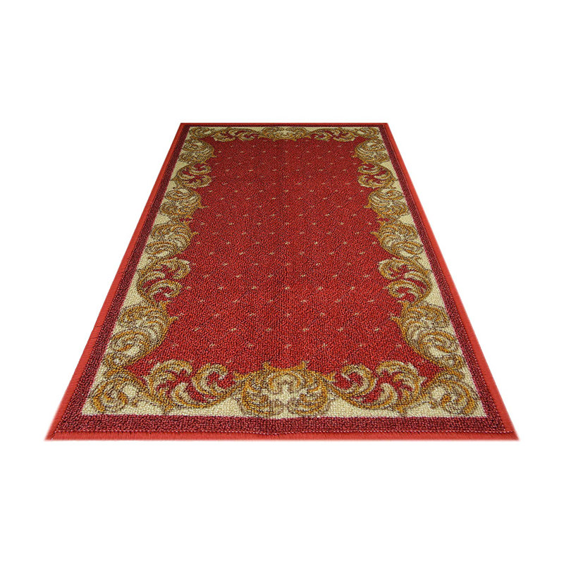 Tapis traditionnel rouge / beige Goris, Rectangle 1 pi 6 po x 2 pi 6 po