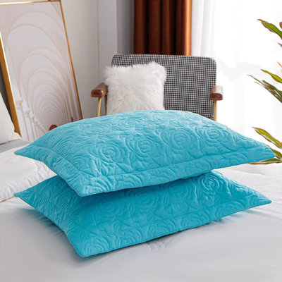 Quilted Floral Bed Pillow Shams
