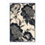 Tapis oriental doux et moelleux de style oriental classique en beige - reliure marine-1238948497