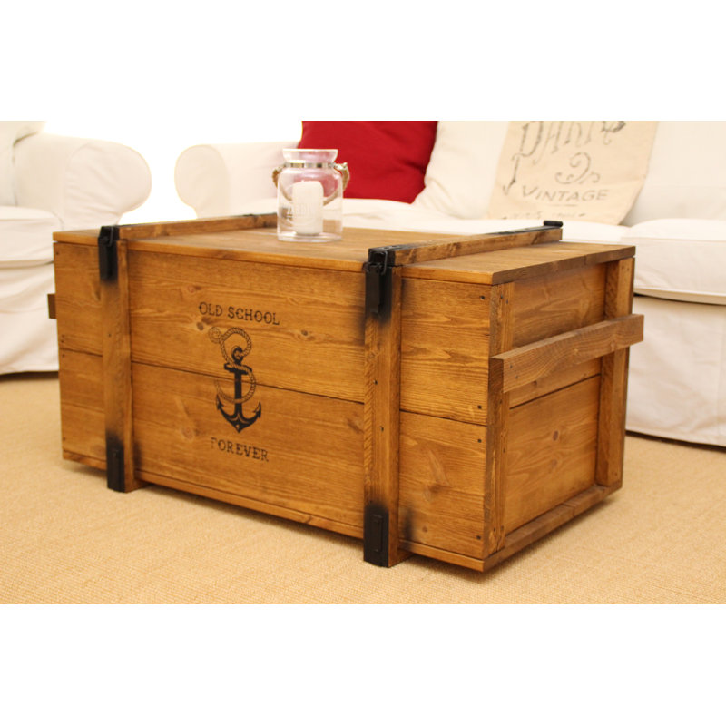 Solid Wood Coffee Table, 48cm H x 98cm W x 55cm D