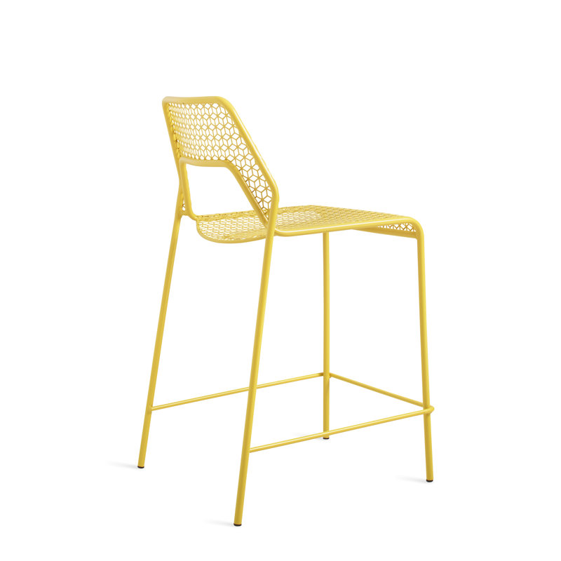 Tabouret Hot Mesh, Jaune naturel, Tabouret de comptoir (siège d'une hauteur de 24,4