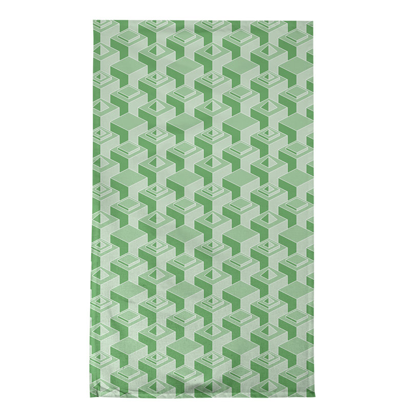 Patricia Geoffrey Tea Towel Kitchen Towel, Light Green/Teal, Poly Twill