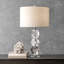Lampe de table transparente 27 po Dupuis