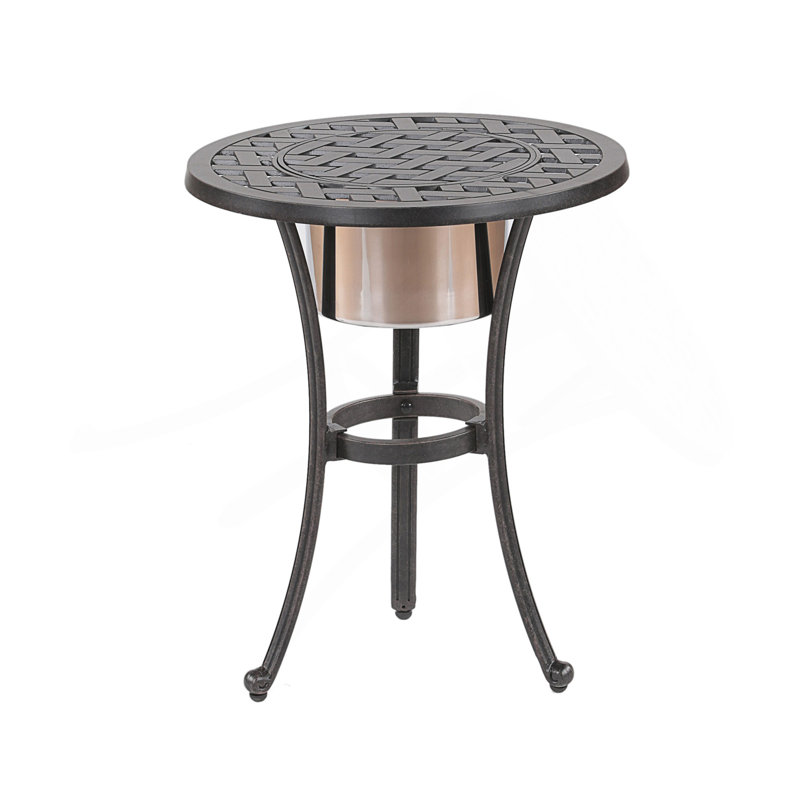 Table bistro ronde en aluminium 21 po