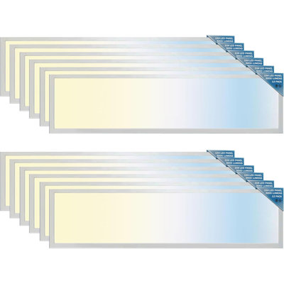 1 luminaire à DEL à panneau plat à intensité variable (ensemble de 12)