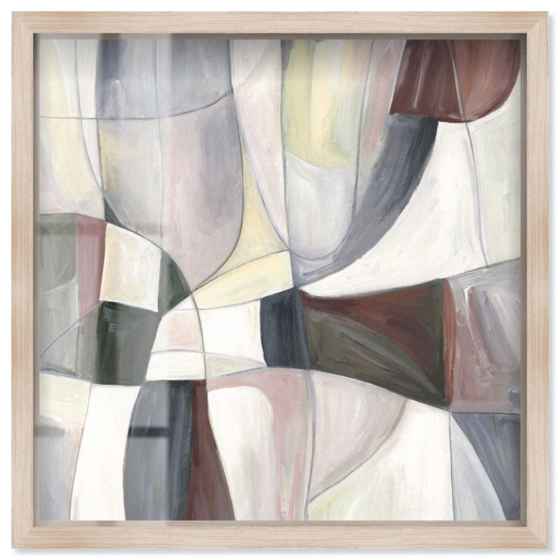 Décoration murale bureau Shadows in Motion II Shadowbox Print par Art Remedy, cadre blond, 41 x 41, H 41 po x l 41 po