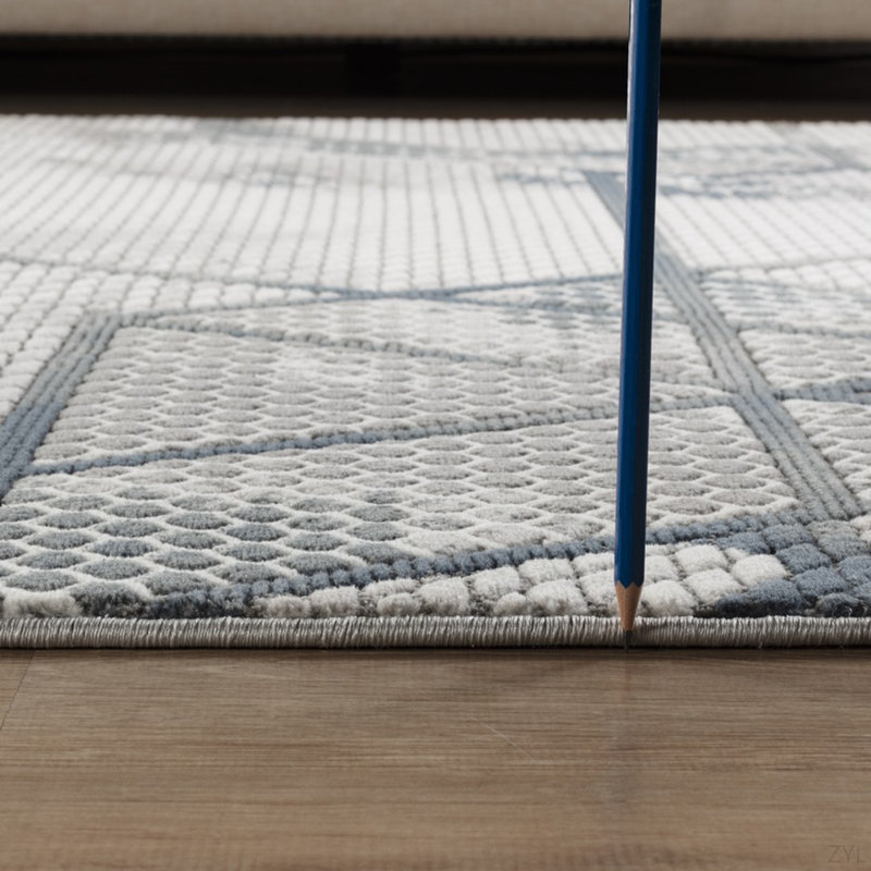 Tapis à motif géométrique minimaliste pour maison moderne, Tapis de couloir 2 pi 7 po x 9 pi 10 po
