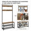 Hall Tree 85cm Wide with Bench and Shoe Storage