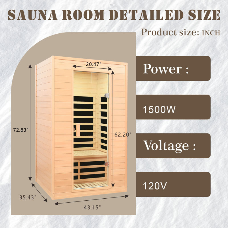 Sauna infrarouge lointain 2 personnes en pruche