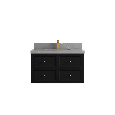 Roswell Floating 36'' Single Bathroom Vanity with Top