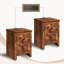 Ensemble de chambre à coucher pour grand lit rustique et rustique 3 pièces Tryston, brun-118138202-118138203