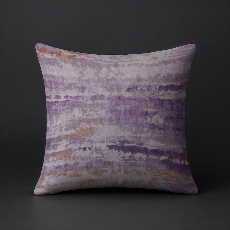 Coussin décoratif intérieur / extérieur bleu Modern Modern, Rose abstrait 3, Carré 20 po