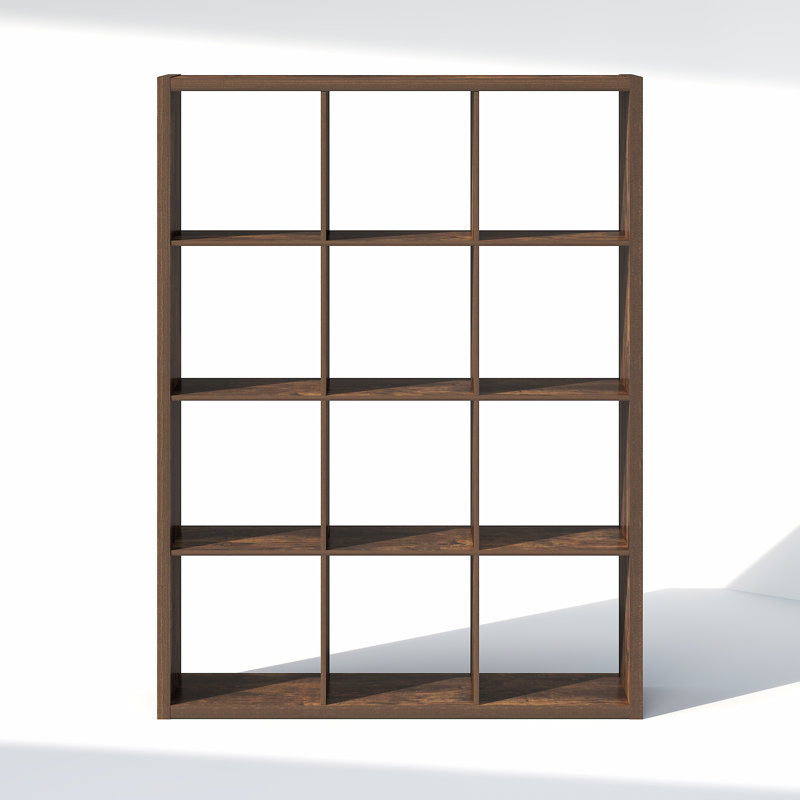 Furinno CUBIC Closet Organizers and Storage, 12-Cube Closet Organizer, Open Shelf Closet Storage, Extra Thick Frame for Wardrobe, Bedroom, Living Room, Amber Pine