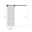 Porte de grange robuste en verre trempé dépoli Planum 2112 Frêne Chocolat, rail noir de 2 m (6,6 pi), quincaillerie robuste, portes intérieures modernes à panneaux pleins - 76 cm x 203 cm (30 po x 80 po) - Rail noir-110275399-110275394