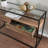 Olivern Glasstop Console Table W/ Storage