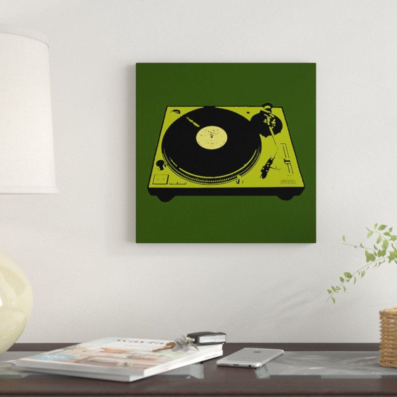 «Turntable Army Poster», impression sur toile, H 12 po x l 12 po x P 0,75 po, Toile tendue