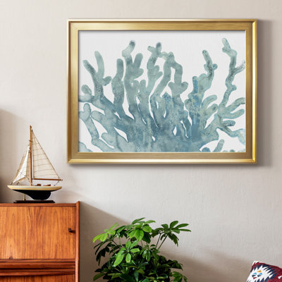 Toile encadrée bleue Macro Coral III - prête à être accrochée