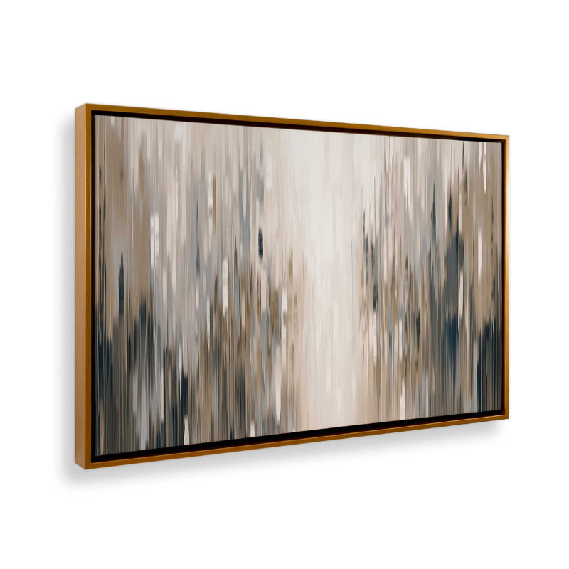 Impression sur toile mélodique en cascade, Cadre flottant or poli, H 20,75 po x l 30,75 po x P 1,75 po
