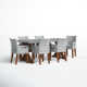 Fleur 74'' Rectangular 6 - Person Outdoor Dining Set with Cushions