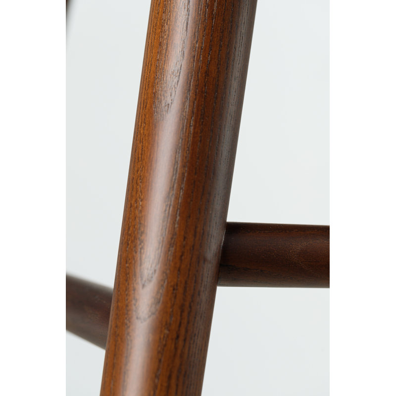 Anvil Chair With Back, Bar Stool (31” Seat Height), Matte Brown