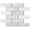 Natural 11.86 in. x 11.54 in. Brick Joint Polished Marble Mosaic Tile