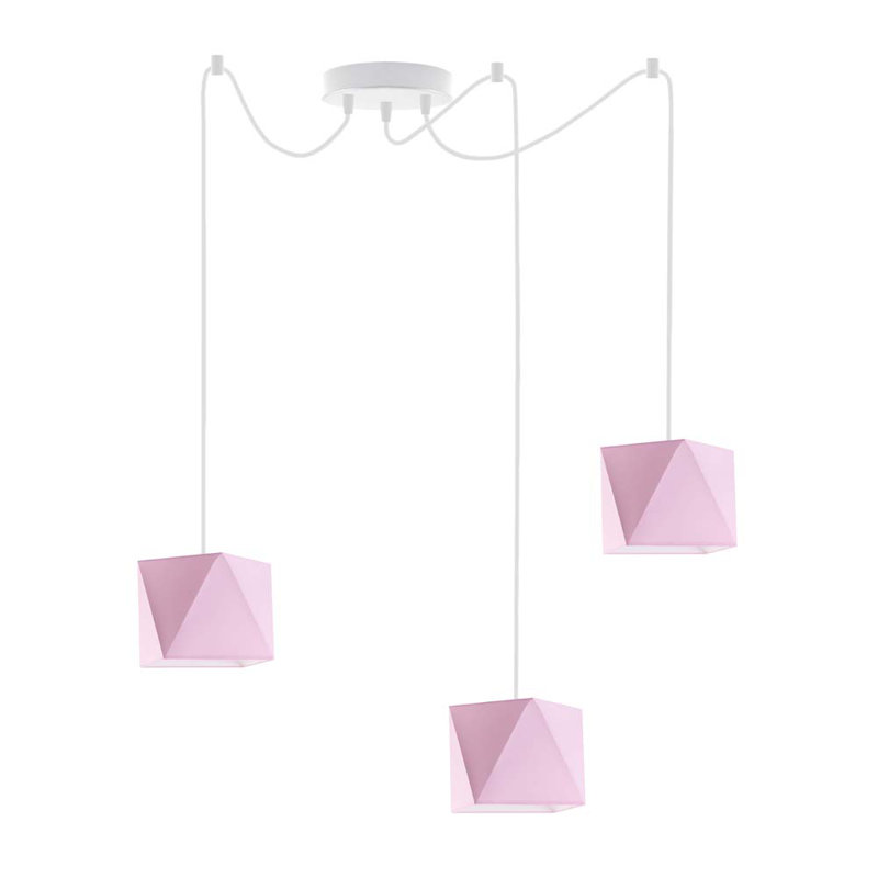 Carnevale 3 - Light Cluster Pendant, White, Pink