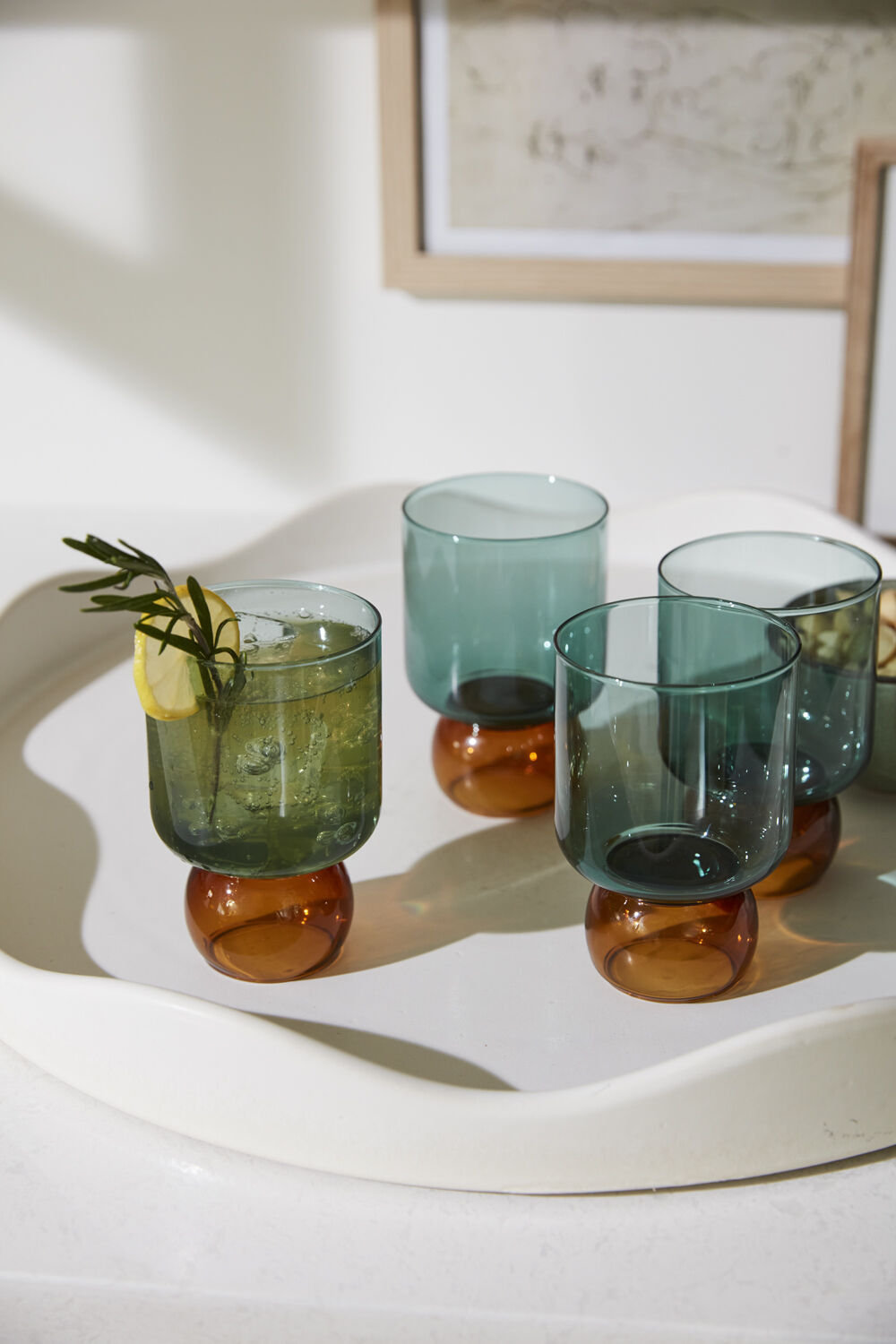 Yanely Highball Glass, Turquoise