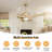 52 In. 3 Solid Wood Blades Indoor Ceiling Fan With Led Light-94204383