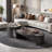 Oval-shaped granite tabletop coffee table-185608644-185608643