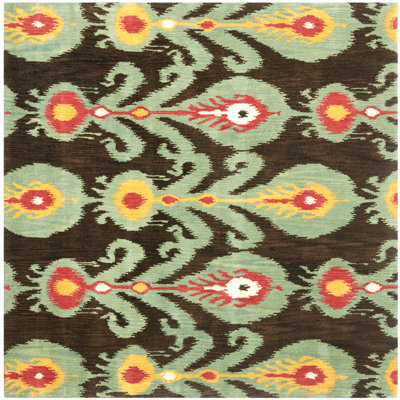 Kline Ikat Hand Tufted Wool Ikat Rug