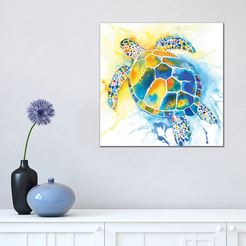 Sea Turtle III 1 Piece Wrapped Canvas Wall Art