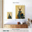 Cerf Brampt en robe bleue-108386025