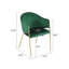 Chaise rembourrée en velours moderne avec structure dorée, confortable et élégante pour tout espace repas
