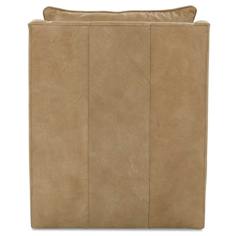 Butterscotch Kara Leather Swivel Glider