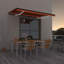 Dakota Fields 400cm W Polyester Orange/Brown Cover Retractable Patio Awning