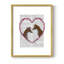 Foxes in Pink Heart, reproduction encadrée - bois massif-2056704118