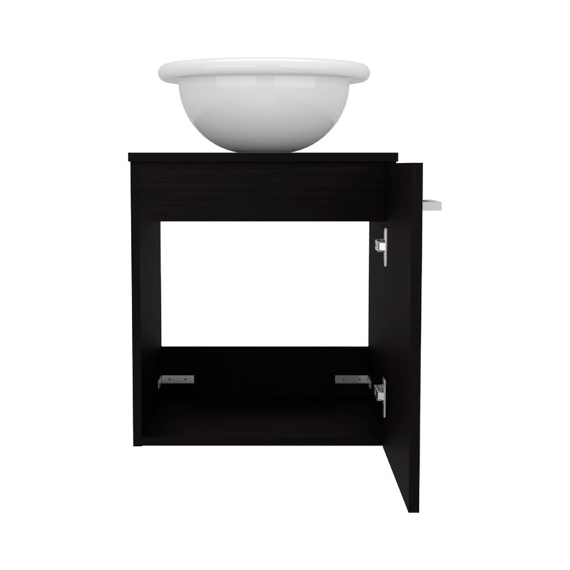 Bathroom Vanity, 1 Door, With Sink, Black