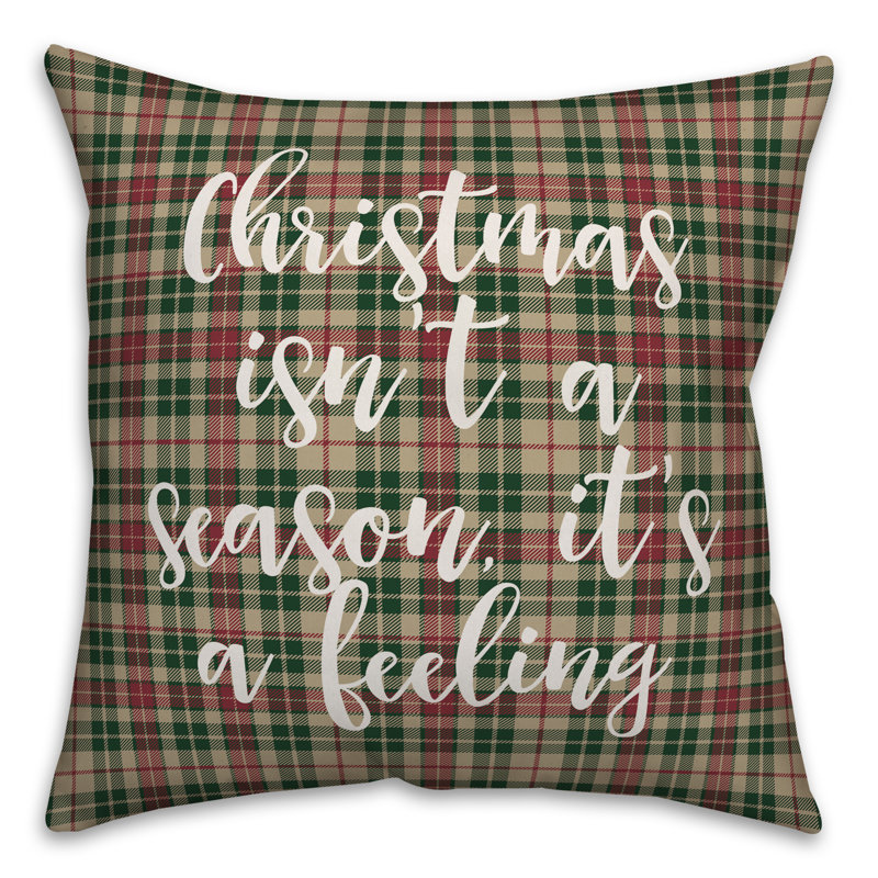  Noël n'est pas une saison, c'est un coussin décoratif écossais en tartan, Coussin décoratif